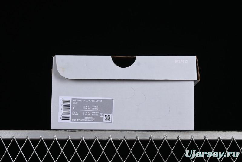 Nike CPFM x Nike Air Force 1 '07 Low Casual Sneakers in Lemon Green with SUNSHINE Design - DC4457-300