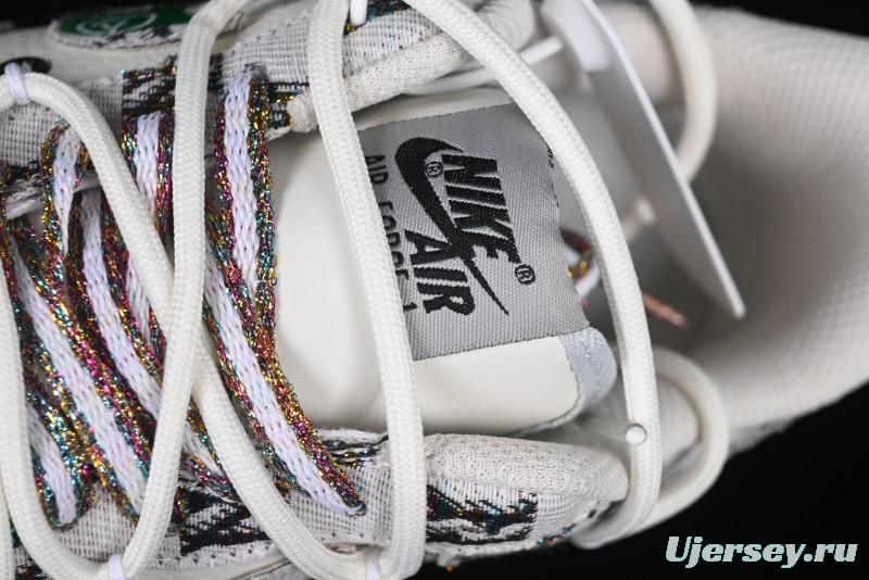 Nike Air Force 1'07 Low Hip Hop MLB Casual Lace-Up Sneakers - BD0077-333