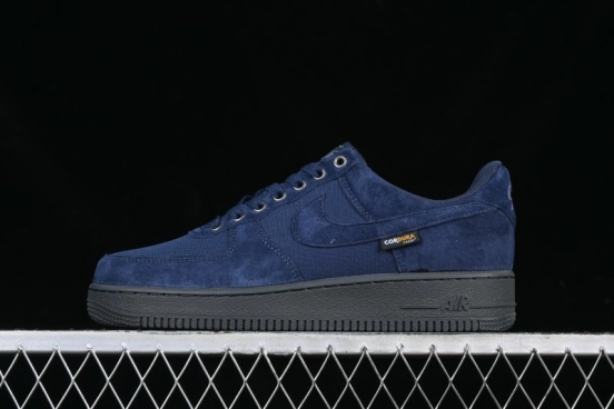 Nike Air Force 1 '07 Low Casual Sneakers in Light Blue with Full-Length Air Cushion - HQ3822-400