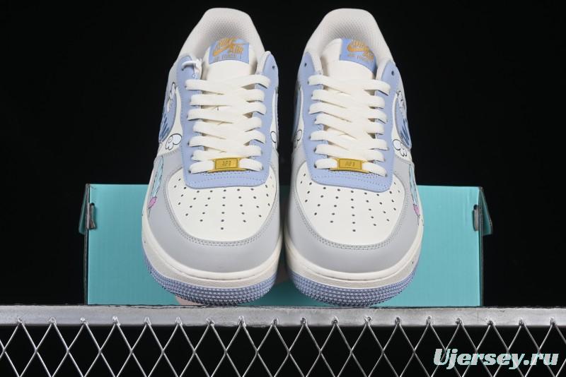 Nike Air Force 1'07 Low "Cherub" Anime Hand-Painted Doodle Low-Top Casual Sneakers - DB3301-711