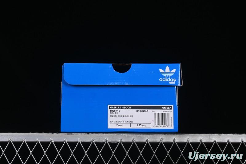Adidas Gazelle Indoor HQ8716 Retro Casual Slip-Resistant Durable Low-Top Sneakers - HQ8716