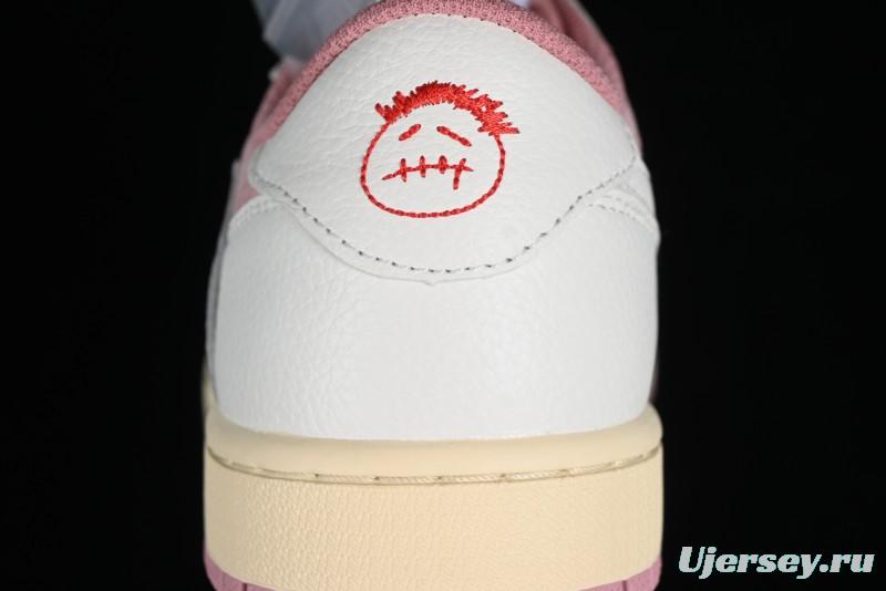 Nike Travis Scott x Air Jordan 1 Low OG AJ1 Reverse Swoosh Sneakers - DM7866-600