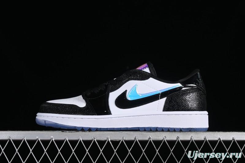 Nike Air Jordan 1 Low Golf AJ1 Retro Golf Shoes with Laser Patent Leather and Double Hook Design - FZ4159-100