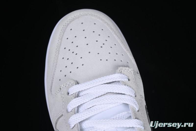Nike Dunk Low 85 Double Swoosh White Grey SB Low Top Casual Skate Shoes - HV1800-101