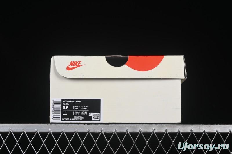 Nike Air Force 1 '07 Low Casual Sneakers in Light Grey with Custom Hardware - DF0188-036