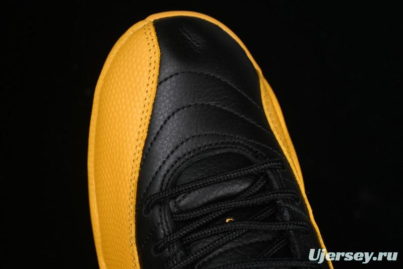 Nike Air Jordan 12 Retro Basketball Shoes in Black and Yellow - 130690-070
