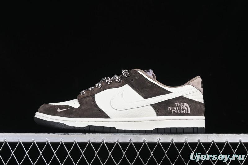 Nike SB Dunk Low The North Face Collaboration Black Brown Anniversary High-End Custom Low-Top Casual Skate Shoes - DJ2024-058