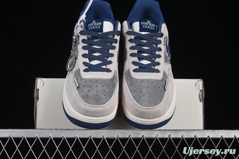 Nike Air Force 1 '07 Low Collaboration with Violent Bear - Snow Grey Pigskin Edition - KK1988-053
