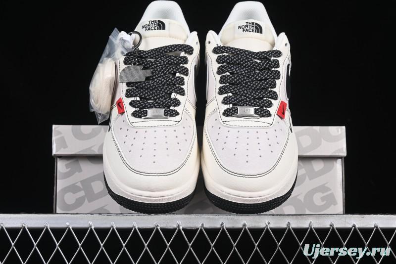 Nike Air Force 1'07 Low The North Face Collaboration Beige Black Red Label Casual Sneakers - BB7518-010