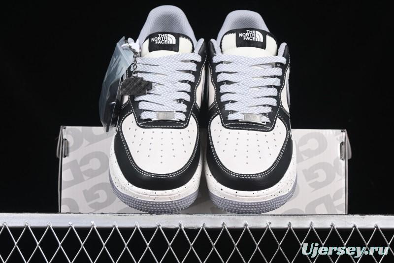 Nike Air Force 1 '07 Low The North Face Collaboration Black Grey Double Swoosh Casual Sneakers - DM6688-020