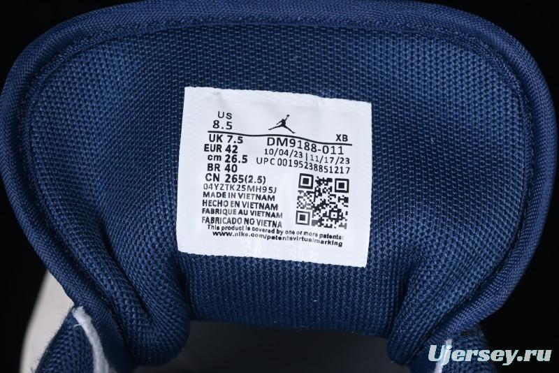 Nike Air Jordan 1 Low AJ1 The North Face Collaboration - Grey Pigskin Blue Sole Retro Basketball Shoes DM9188-011