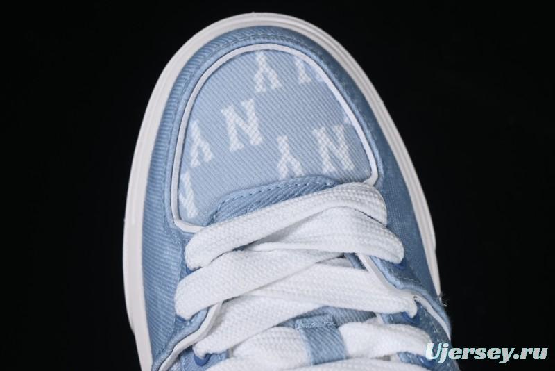 New York Yankees Chunky Liner Mid Denim Monogram Platform Sandals - 3ASXD065N50BLS