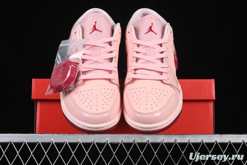 Nike Air Jordan 1 Low AJ1 Valentine's Day Jelly Pink Low-Top Lifestyle Basketball Shoes - HF3174-600
