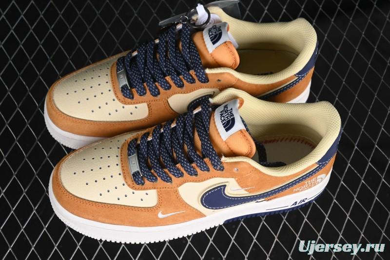 Nike Air Force 1 '07 Low The North Face Collaboration Sport Orange Low-Top Casual Sneakers - DM6688-053