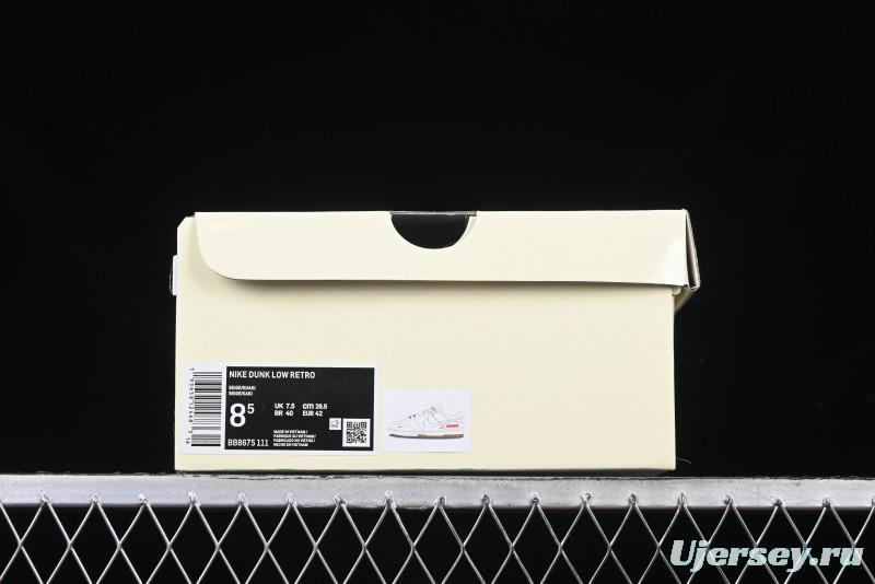 Nike SB Dunk Low Supreme Collaboration Two-Tone Khaki Anniversary High-End Custom Low-Top Casual Skate Shoes - BB8675-111