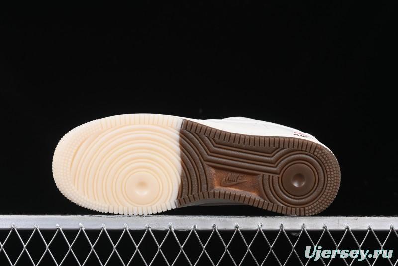 Nike Air Force 1 '07 Low Supreme Collaboration - Beige/Brown Colorway Low-Top Casual Sneakers BB7577-215