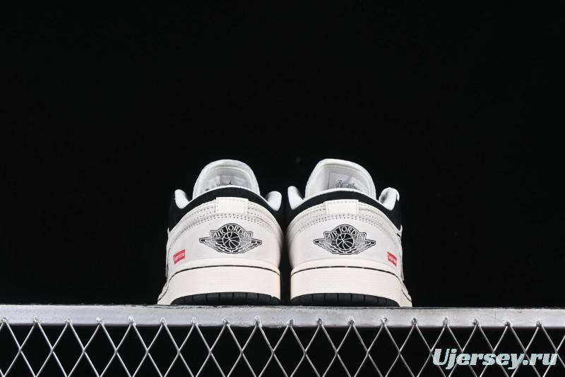 Nike Air Jordan 1 Low Supreme Collaboration Spider Custom High-End Retro Basketball Shoes - XS6086-007