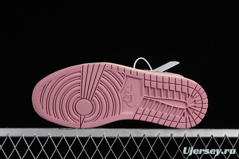 Nike Travis Scott x Air Jordan 1 Low OG AJ1 Reverse Swoosh Sneakers - DZ4137-206