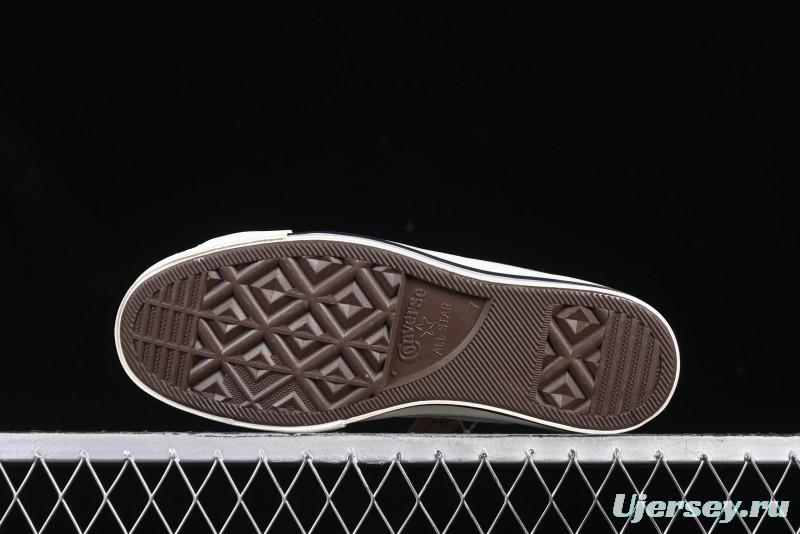 A Ma Maniere x Nike x Converse Chuck 70 High Top Sneakers with Leather and Velvet Swoosh Logo - A13388C