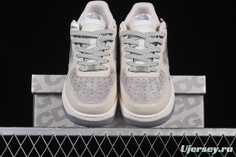 Nike Air Force 1 '07 Low The North Face Collaboration Patchwork Pigskin Red Tail Casual Sneakers - XZ6188-649