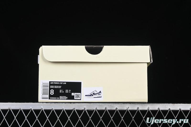 Nike Air Force 1 '07 Low Supreme Collaboration Beige Blue Low-Top Casual Sneakers - DM6688-018