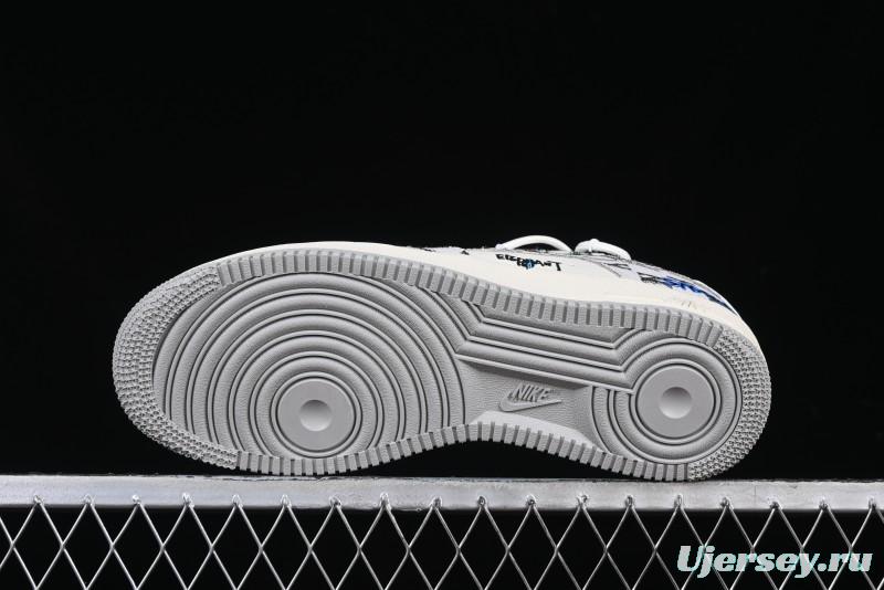 Nike Air Force 1'07 Low Hip Hop MLB Casual Lace-Up Sneakers - BD0077-333