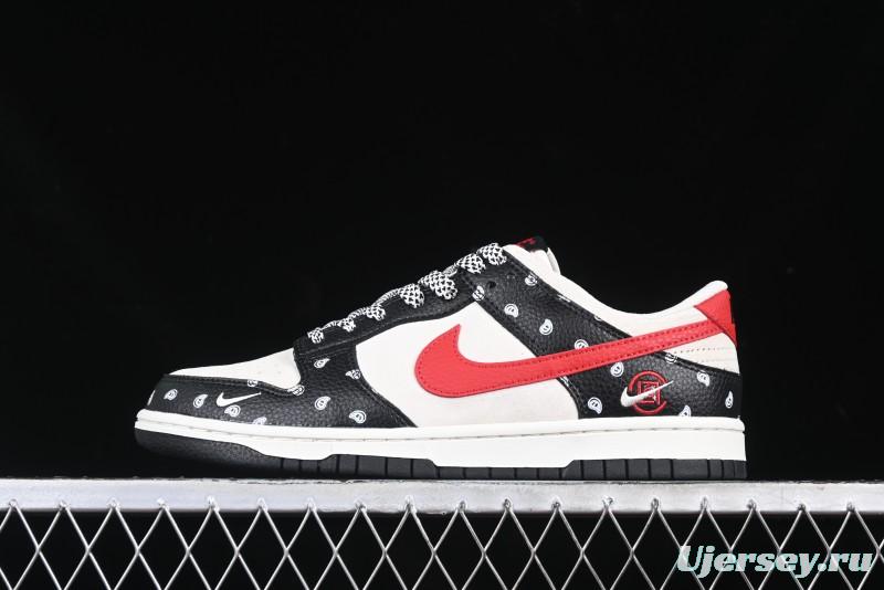 Nike SB Dunk Low Edison Chen Collaboration Graffiti Red Swoosh Anniversary Custom Low-Top Casual Skate Shoes - DJ2024-101