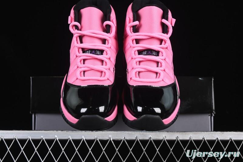 Nike Air Jordan 11 Retro High Top Basketball Shoes in Black Pink - CT8012-500