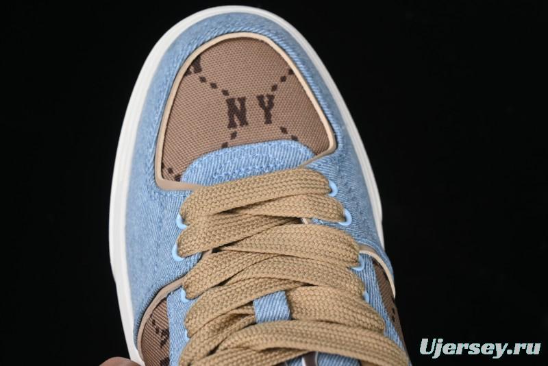 New York Yankees MLB Chunky Liner Dia Monogram Thick Sole Casual Running Shoes - 3ASXCLJ4N50BLS