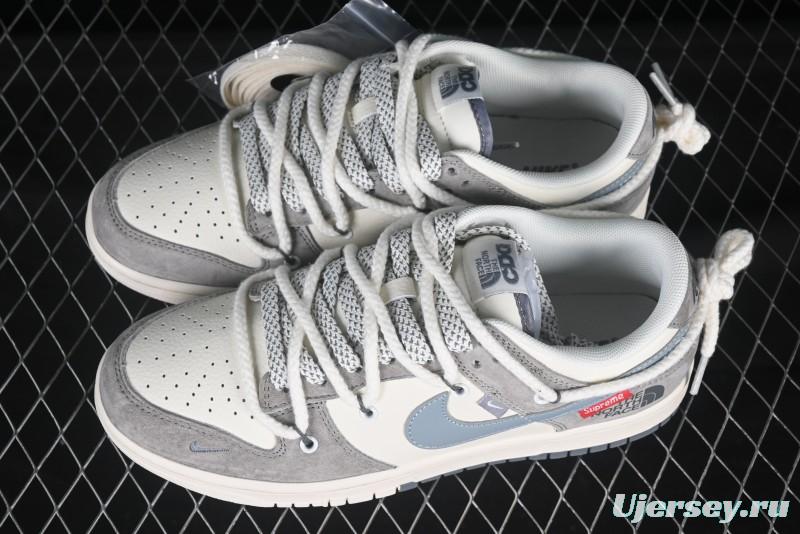 Nike SB Dunk Low The North Face x Supreme Collaboration Anniversary High-End Custom Low-Top Casual Skate Shoes - YX5066-228