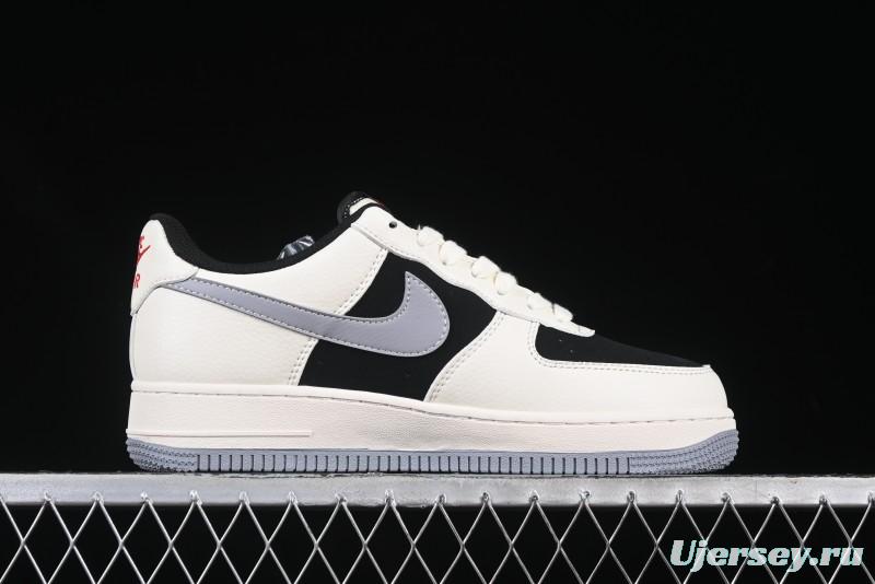 Nike Air Force 1 '07 Low Stussy Collaboration Beige Grey Black Low-Top Casual Sneakers - XZ6188-766