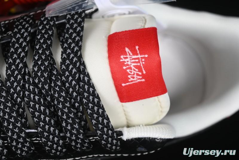 Nike Air Force 1 '07 Low Stussy Collaboration Year of the Snake Limited Edition Black Snake Dual-Color Casual Sneakers - HH7518-034