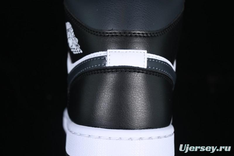 Nike Air Jordan 1 Mid AJ1 Basketball Shoes in Black White Gray - DQ8426-010