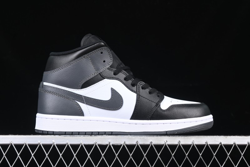 Nike Air Jordan 1 Mid AJ1 White Black Gray Culture Leisure Sneakers - DQ8426-001