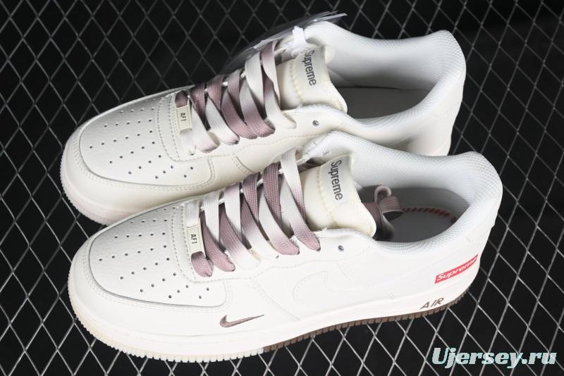 Nike Air Force 1 '07 Low Supreme Collaboration - Beige/Brown Colorway Low-Top Casual Sneakers BB7577-215