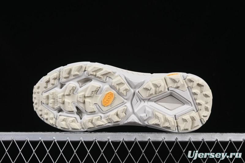 HOKA ONE ONE Satisfy Running Mafate Trail Low-Cut Cushioned Outdoor Hiking Shoes - 1157050 BONE