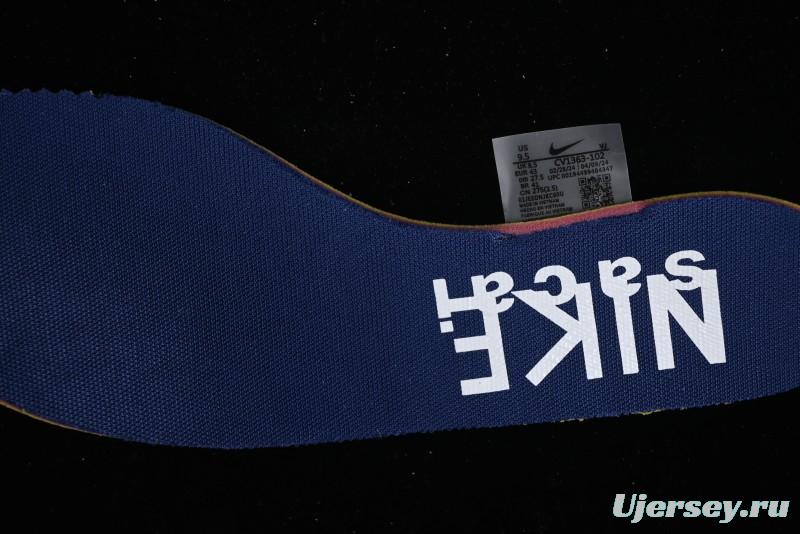 Nike Sacai VaporWaffle 3.0 Deconstructed Running Shoes with Layered Sole - CV1363-102