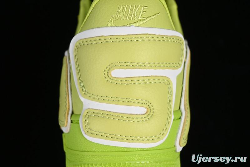 Nike CPFM x Nike Air Force 1 '07 Low Casual Sneakers in Lemon Green with SUNSHINE Design - DC4457-300