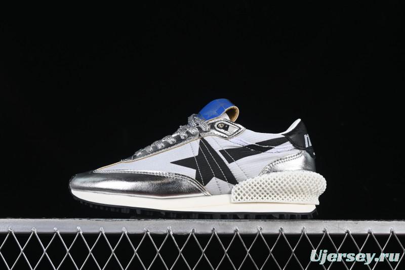 Golden Goose Marathon Silver Comfortable Low-Top Lifestyle Sneakers - X.E5