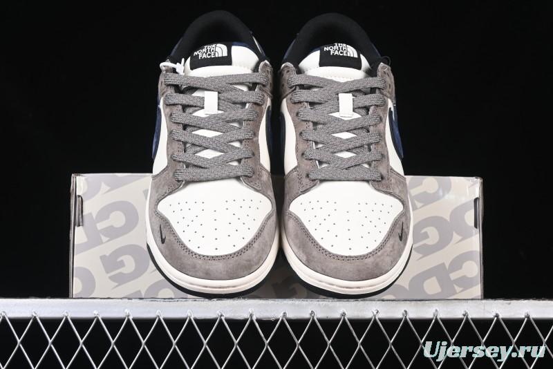 Nike SB Dunk Low The North Face Collaboration - Mysterious Grey Anniversary Edition Customized Low-Top Casual Skate Shoes - XS1086-006