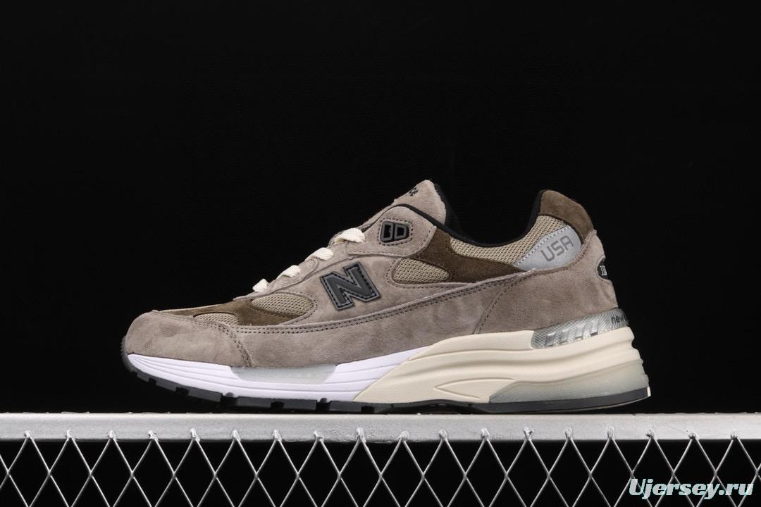 New Balance Made in USA M992 Series Classic Retro Running Shoes with JJJJound Collaboration - M992J2