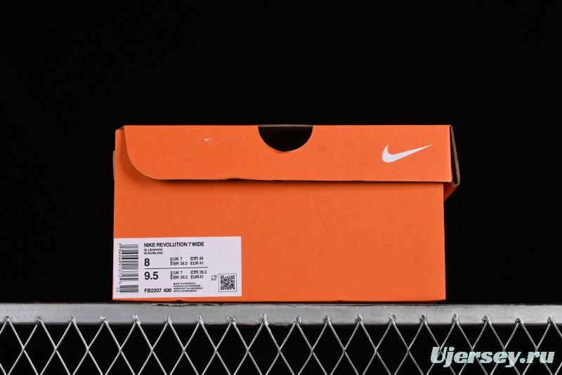 Nike Revolution 7 Wide Low-Top Running Shoes with Breathable Mesh and Durable Cushioning - FB2207-400