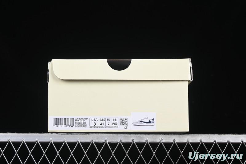 Nike Travis Scott x Fragment Design x Air Jordan 1 Low OG SP AJ1 Supreme Collaboration Sneakers - DM9288-006