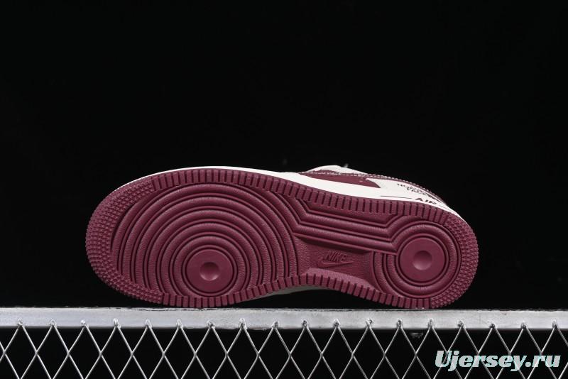 Nike Air Force 1 '07 Low The North Face Collaboration Burgundy Swoosh Casual Sneakers - KK1988-042