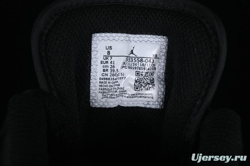 Nike Air Jordan 1 Low Retro Basketball Shoes in Black and White - 553558-043