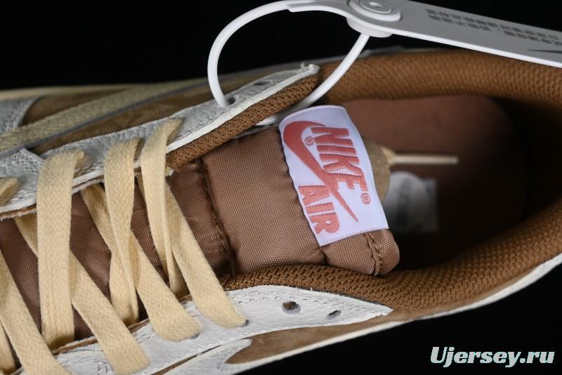 Nike Travis Scott x Air Jordan 1 Low OG AJ1 Reverse Swoosh Sneakers - DM7866-106