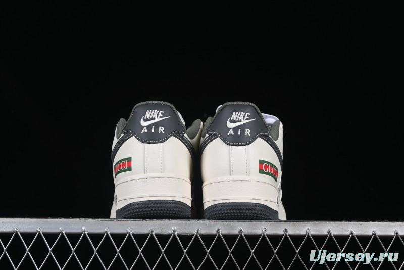 Nike Air Force 1 '07 Low Gucci Collaboration Beige Grey Pattern Low-Top Casual Sneakers - XZ6188-723