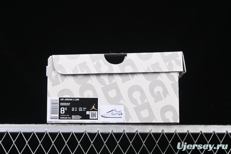 Nike Air Jordan 1 Low AJ1 The North Face Collaboration - Grey Pigskin Blue Sole Retro Basketball Shoes DM9188-011