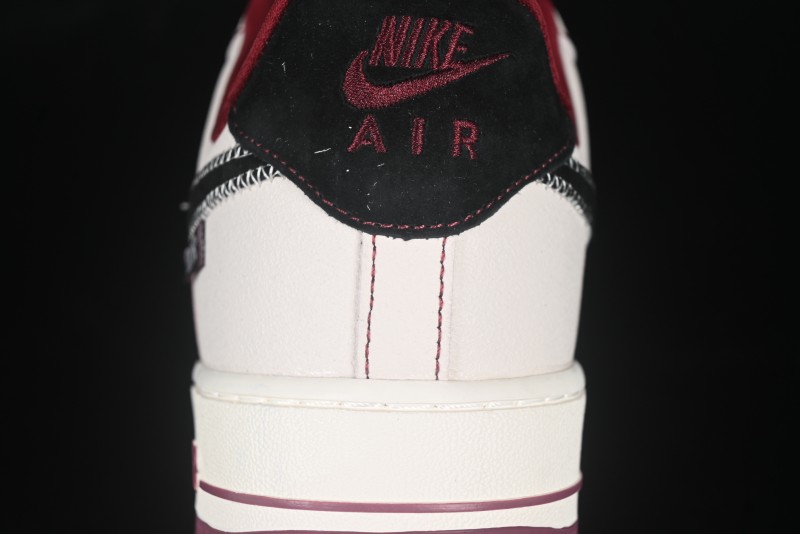 Nike Air Force 1 '07 Low Dior Collaboration Burgundy Low-Top Casual Sneakers - KK1988-046
