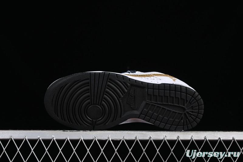 Nike SB Dunk Low Kobe Series - White Gold Anniversary High-End Custom Low-Top Casual Sneakers - FC1688-193